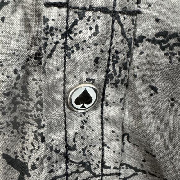 Tranquility Mayhem Shirt XL Western Studded Moto Punk Rockstar Grunge Goth Edgy - Picture 7 of 16